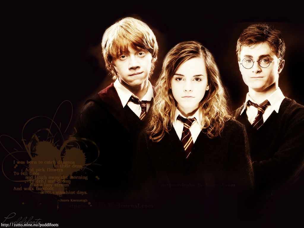 1024x768 Harry Potter Friends Wallpaper