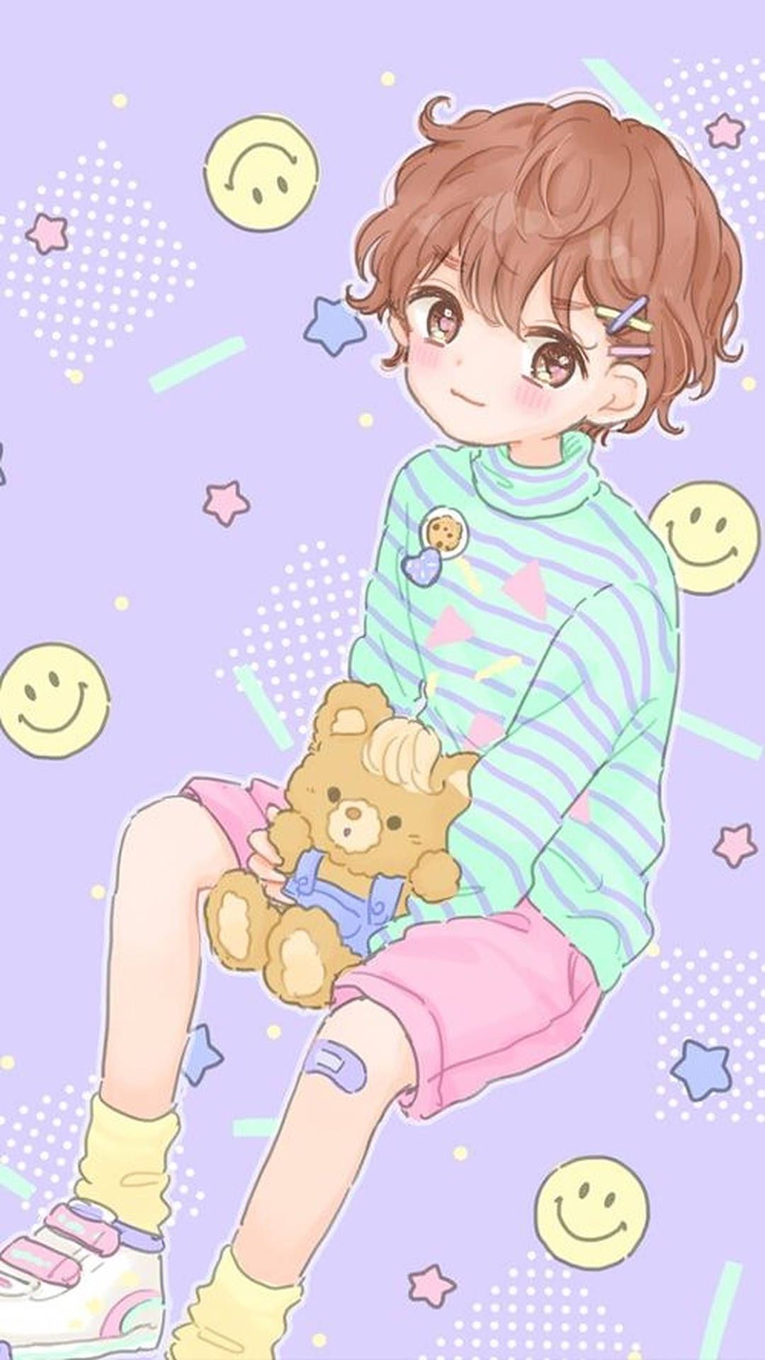 1080x1920 Download Pastel Anime Kids Wallpaper