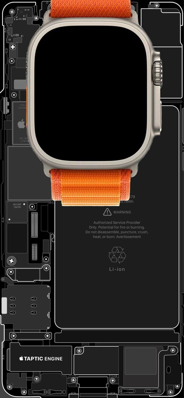 640x1385 Apple Watch Ultra wallpaper for the iPhone 12