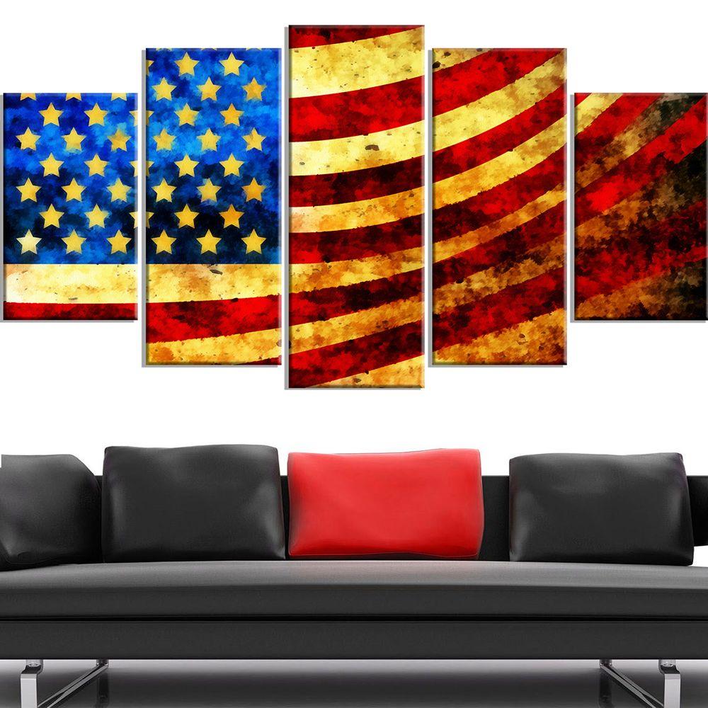 1000x1000 God Bless America Flag Canvas Art