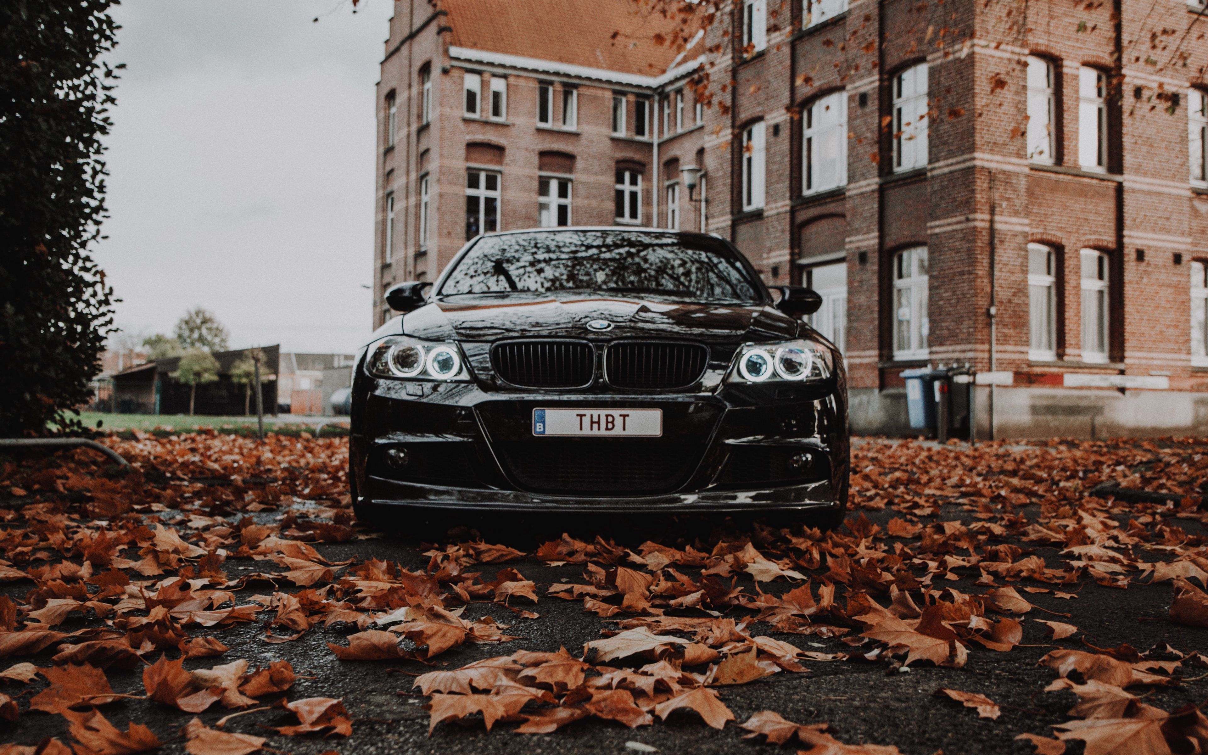 3840x2400 Download wallpaper 3840x2400 bmw m bmw, car, black, front view, autumn 4k ultra HD 16:10 HD background