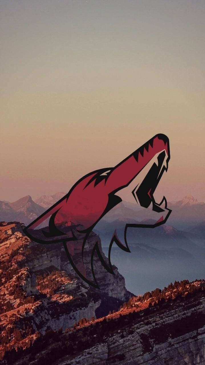 719x1280 Download Arizona Coyotes Logo On Mountain Wallpaper