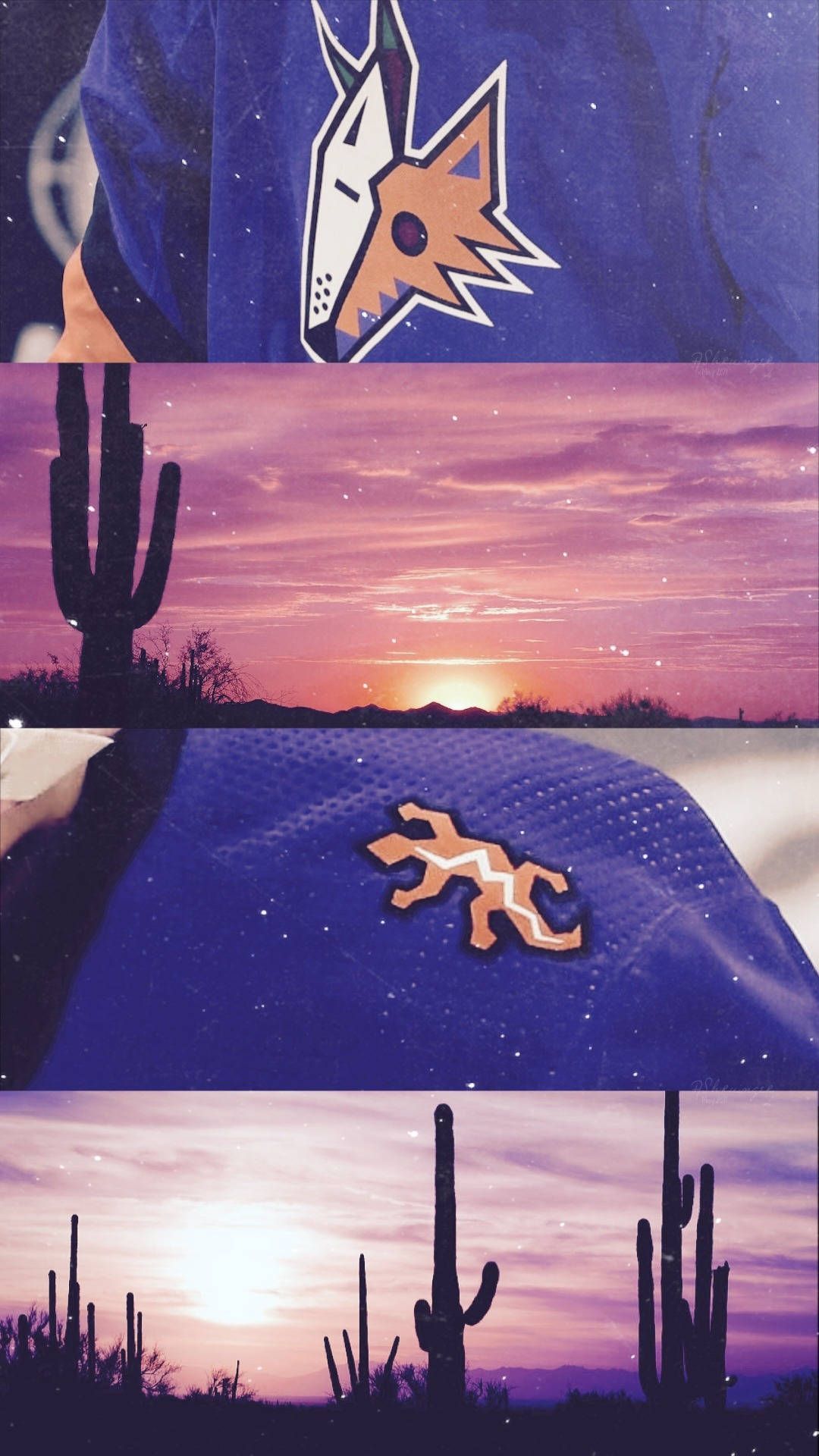 1080x1920 Download Arizona Coyotes Digital Art Collage Wallpaper
