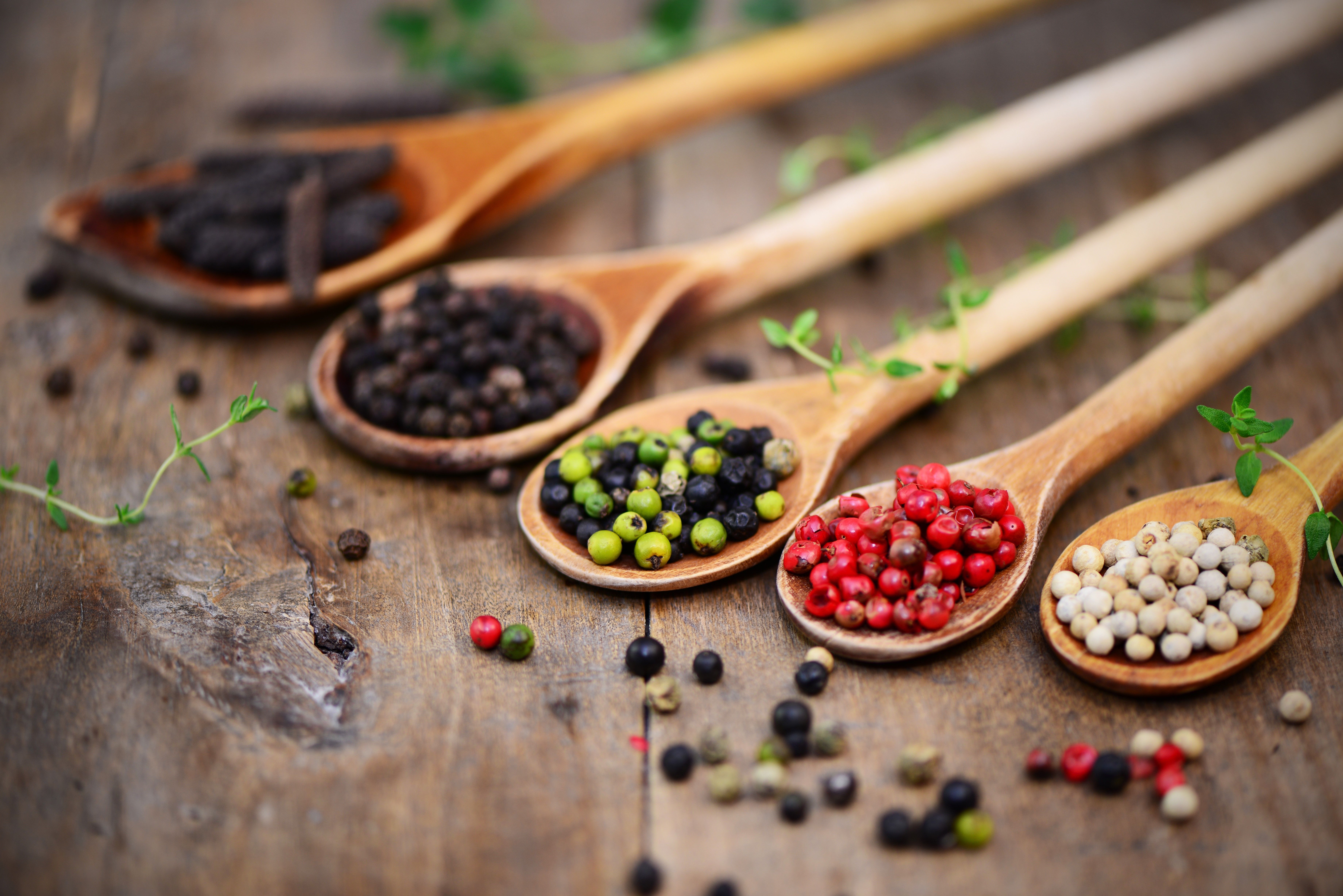 7360x4912 4K, 5K, 6K, 7K, Spices, Black pepper, Spoon Gallery HD Wallpaper