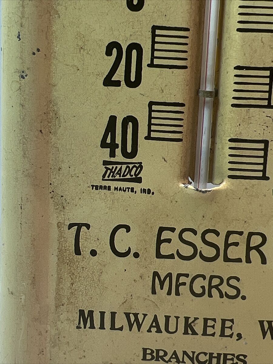 900x1200 Vintage Esser Paint Glass Miror Wallpaper Thadco Metal Thermometer Milwaukee, WI