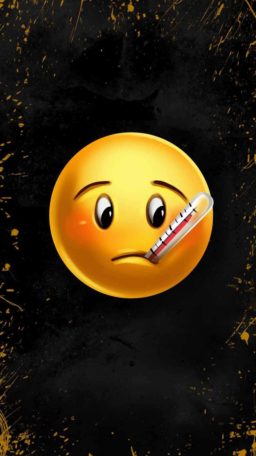 900x1600 Download Sick iPhone Emoji Thermometer Wallpaper