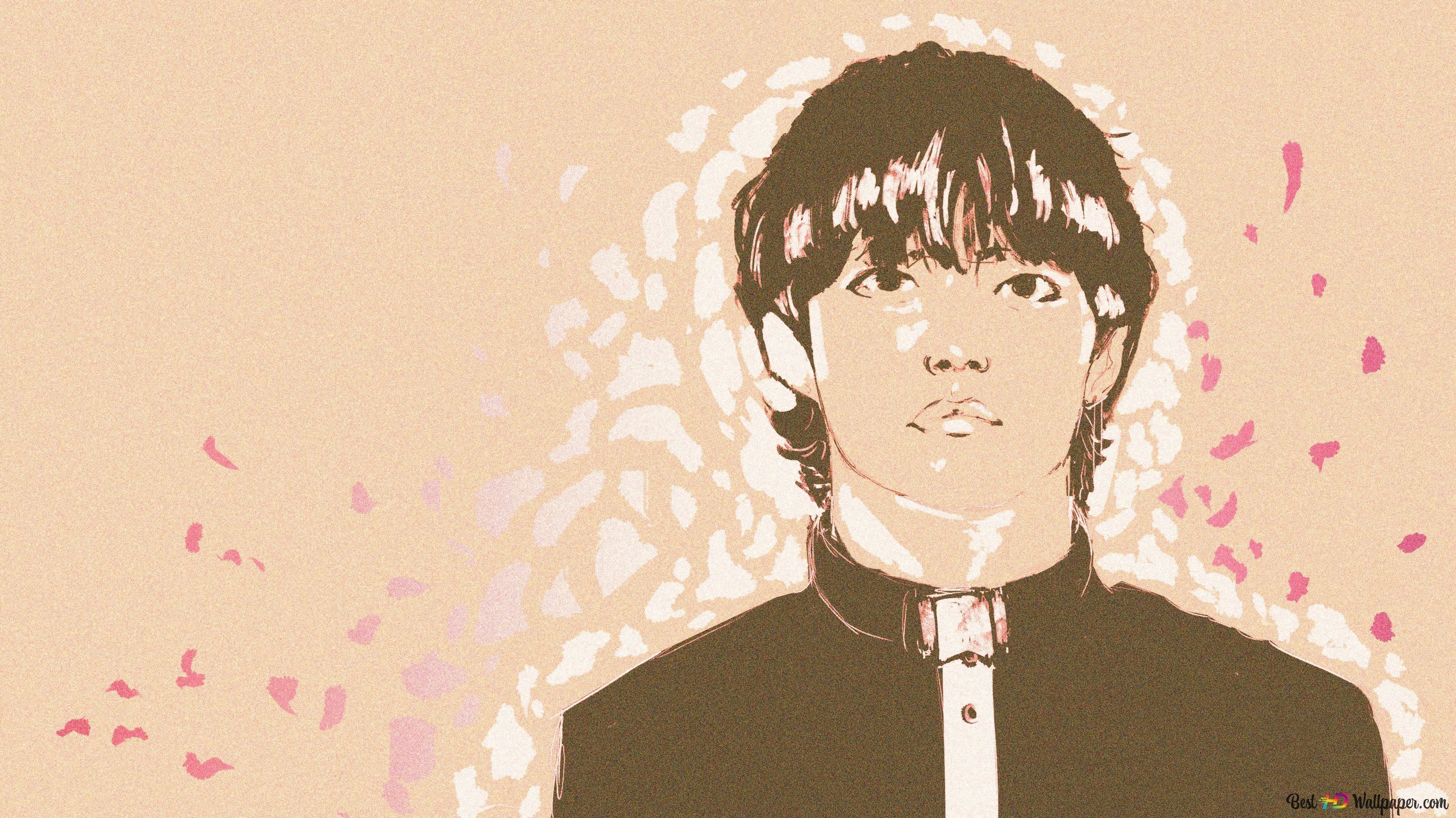 3554x1999 Taehyung fanart 4K wallpaper download