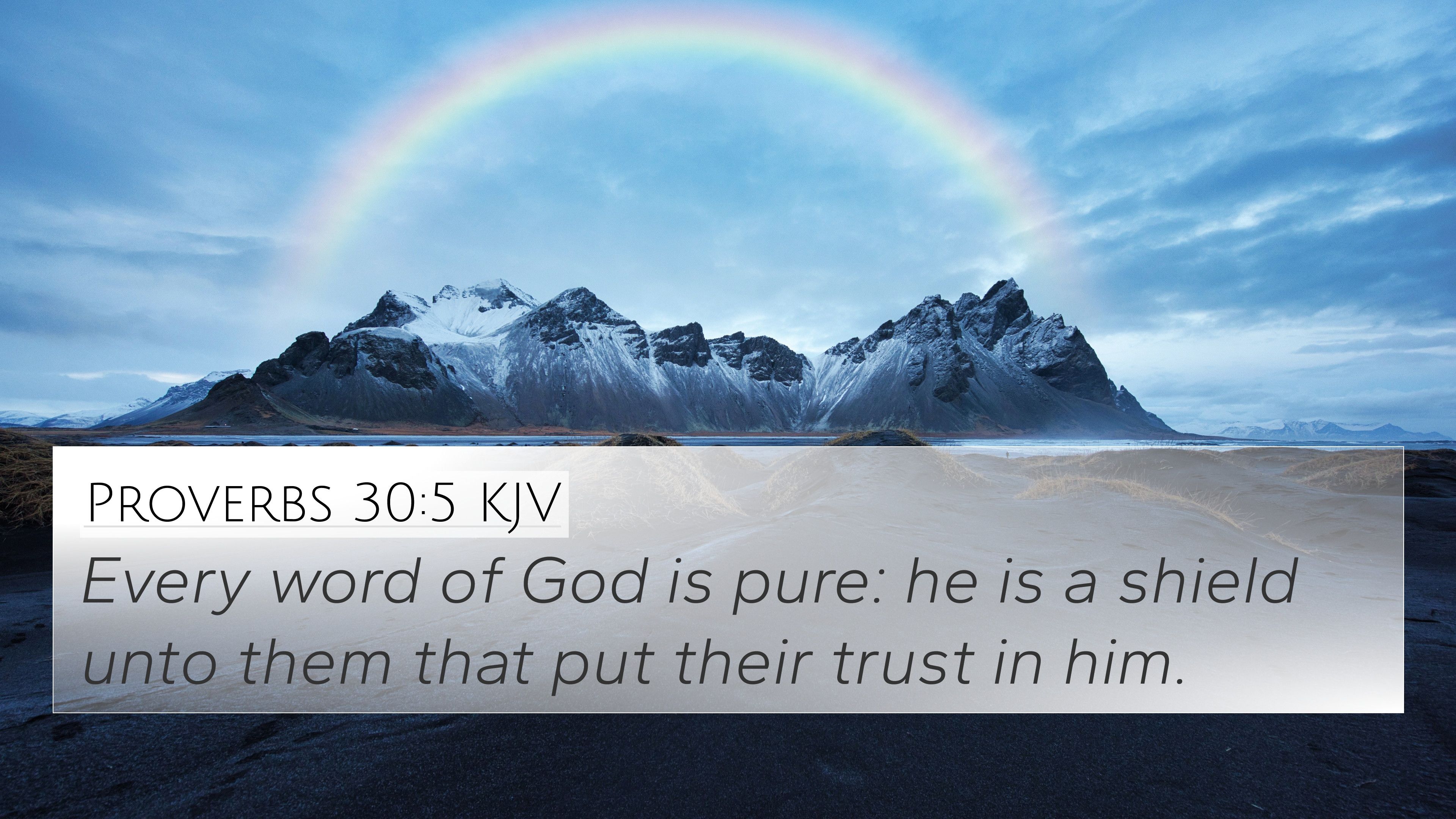 3840x2160 Proverbs 30:5 KJV 4K Wallpaper word of God is pure: he is a shield unto