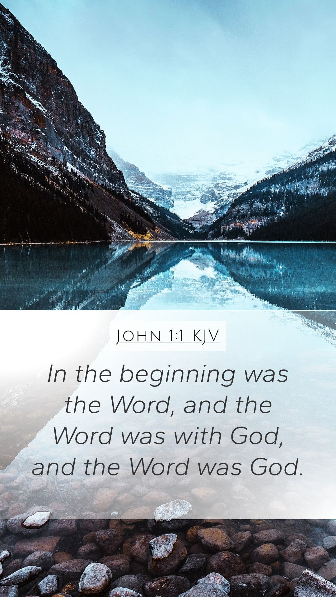 1080x1920 John 1:1 KJV Mobile Phone Wallpaper the beginning was the Word, and the Word was