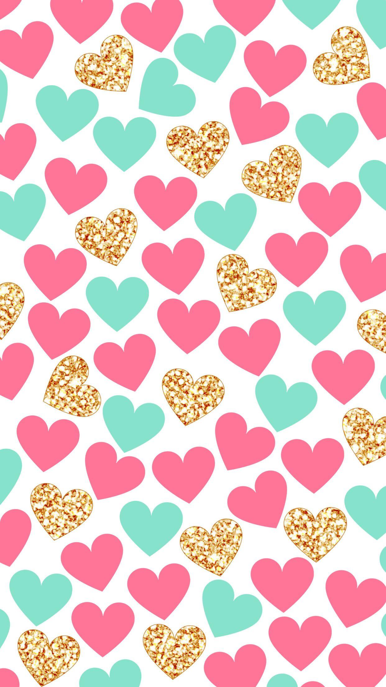 1242x2208 Cute Heart Wallpaper