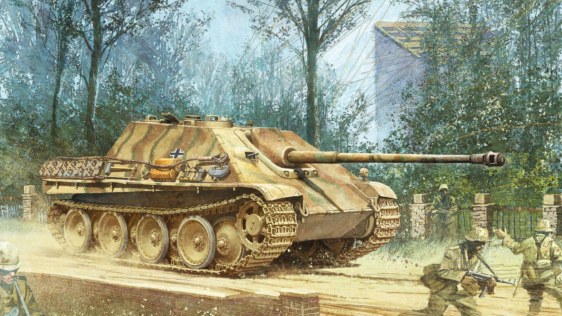 1920x1080 war, world war ii, wehrmacht, tank destroyers, tank, military art