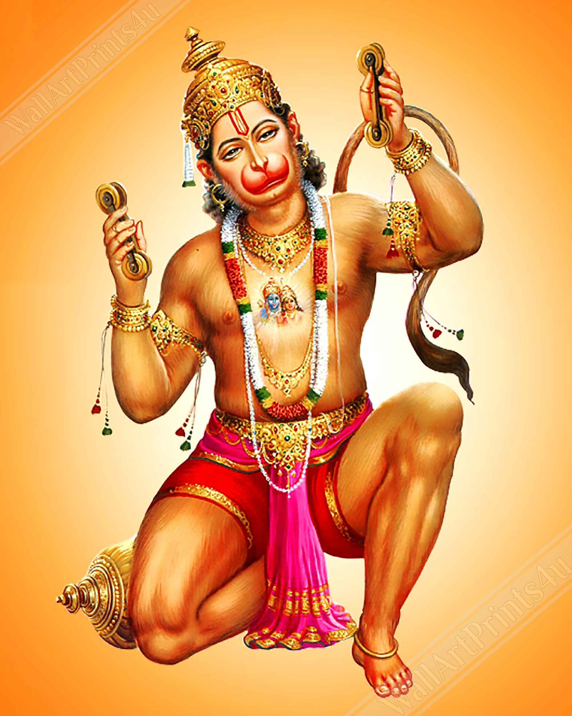 2000x2500 Hanuman Poster Hindu God of Strength Hanuman Print