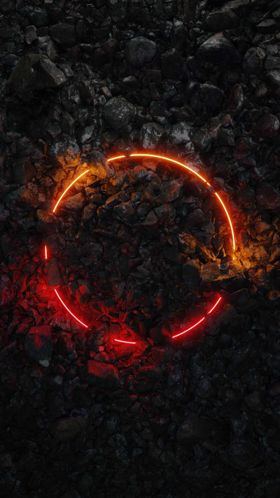 900x1600 Neon Ring Stones Art Wallpaper : iPhone Wallpaper