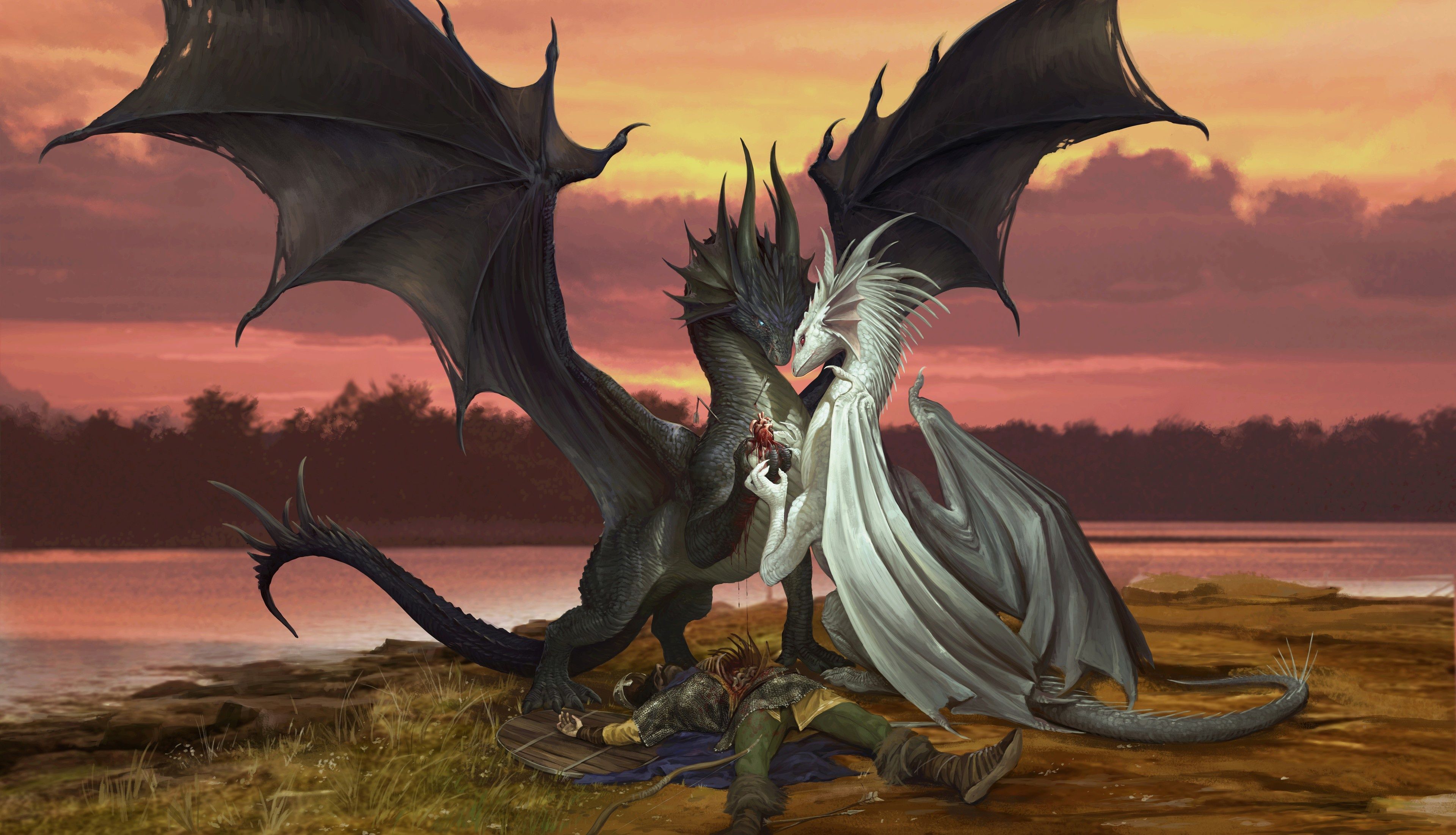 3840x2203 Fantasy Dragon 4k Ultra HD Wallpaper