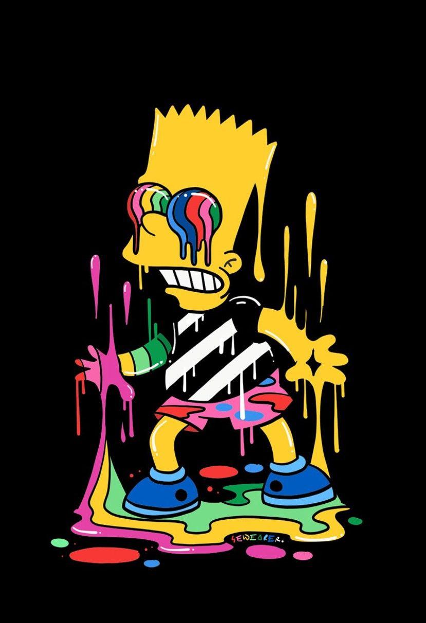 Download Supreme Bart Simpson Stoner Wallpaper