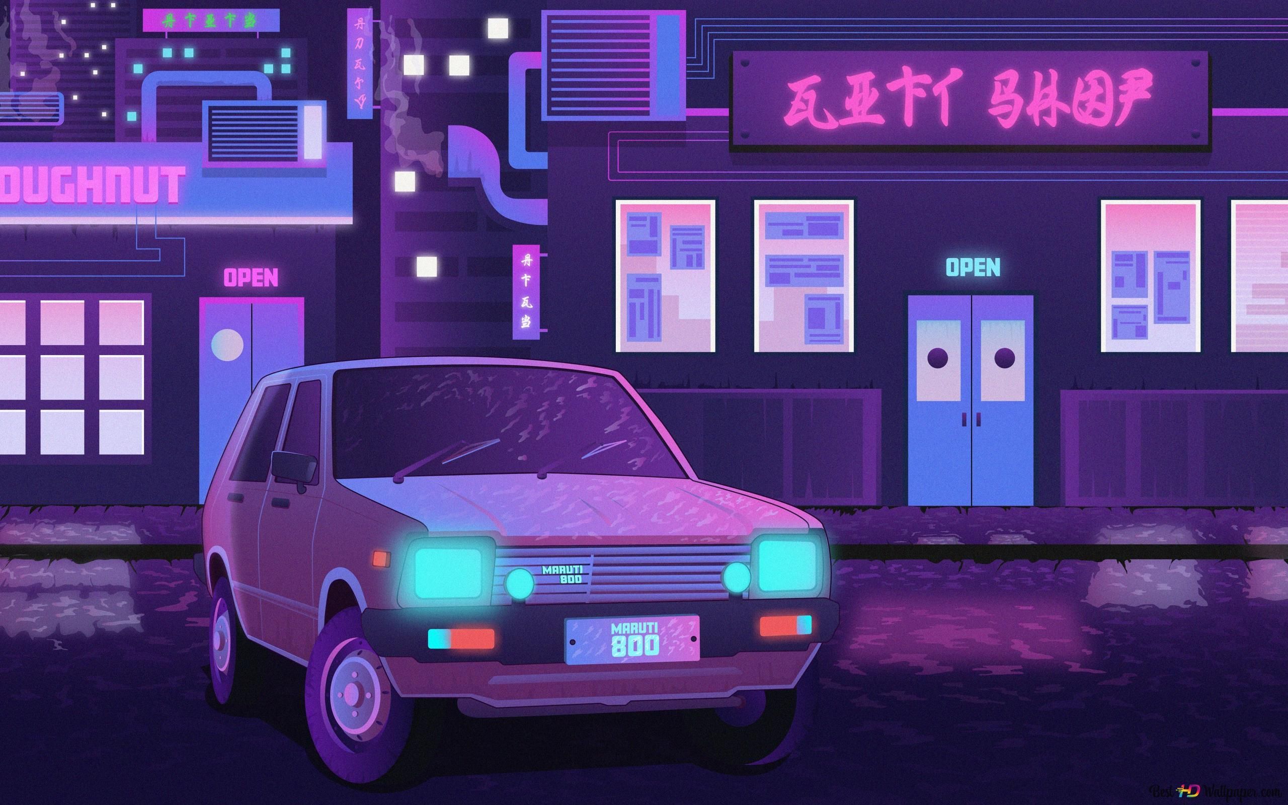 2560x1600 Lofi city 4K wallpaper download