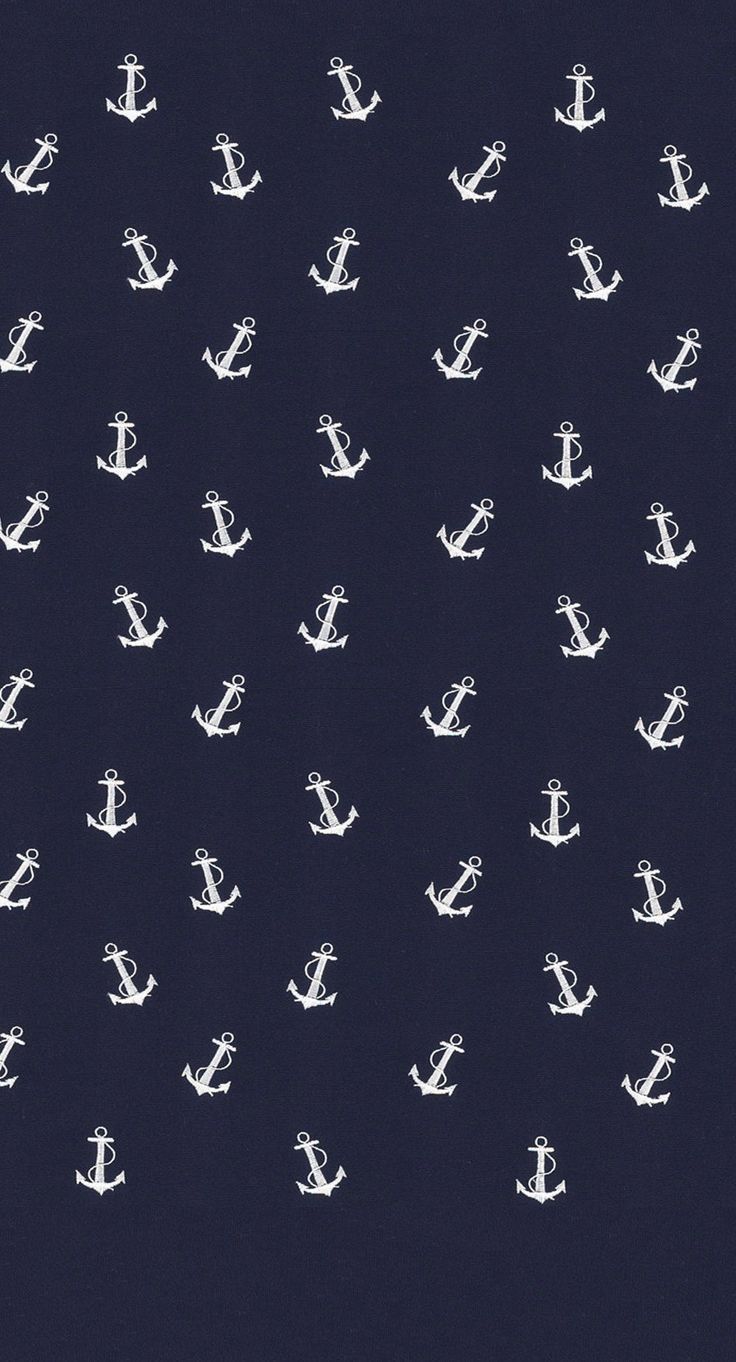 736x1362 Wallpaper, iPhone Ralph Lauren, Anchor, Blue. Anchor wallpaper, Ralph lauren fabric, Nautical