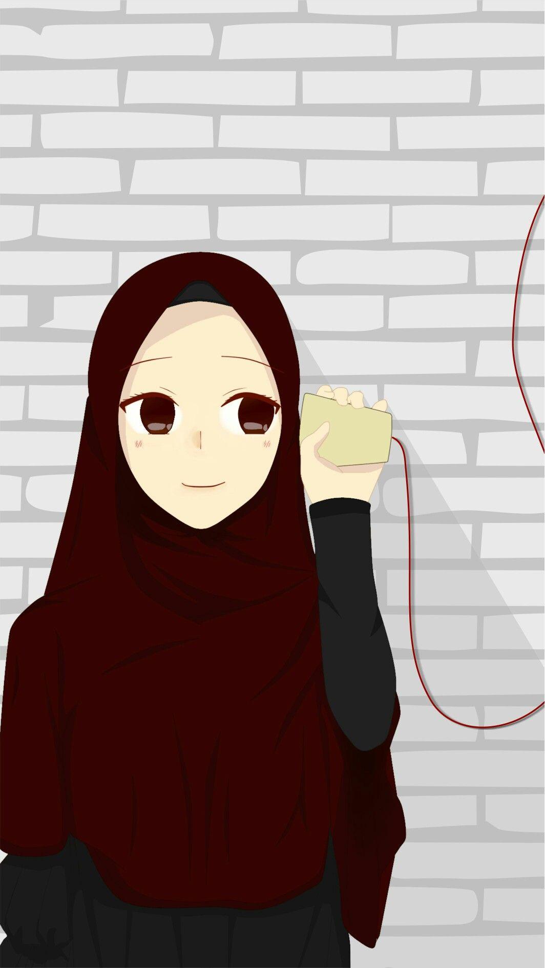 30 Gambar Kartun Muslimah  Pinterest  Gambar Kartun