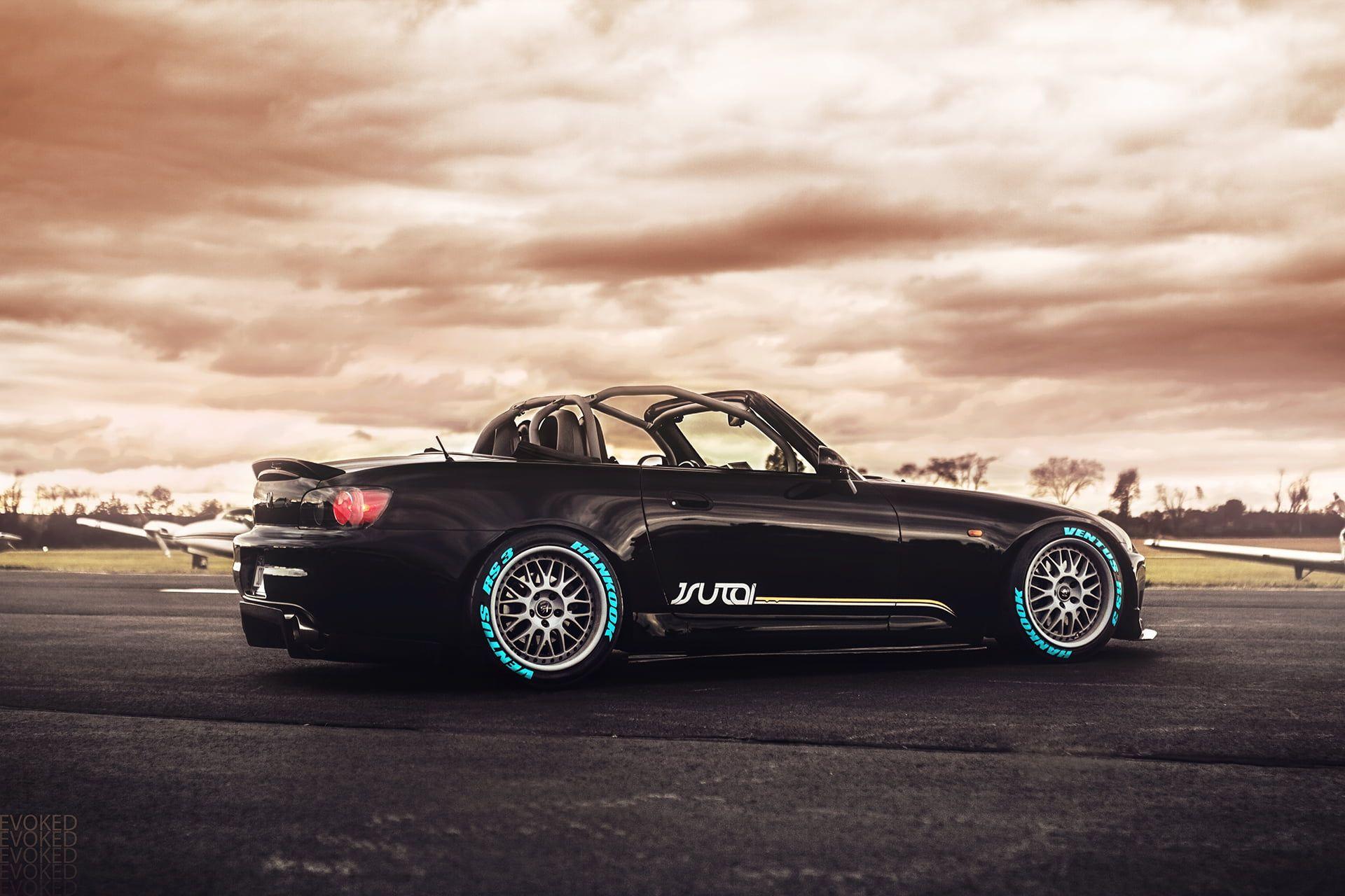1920x1280 Photography of black Honda S2000 on gray road HD wallpaper