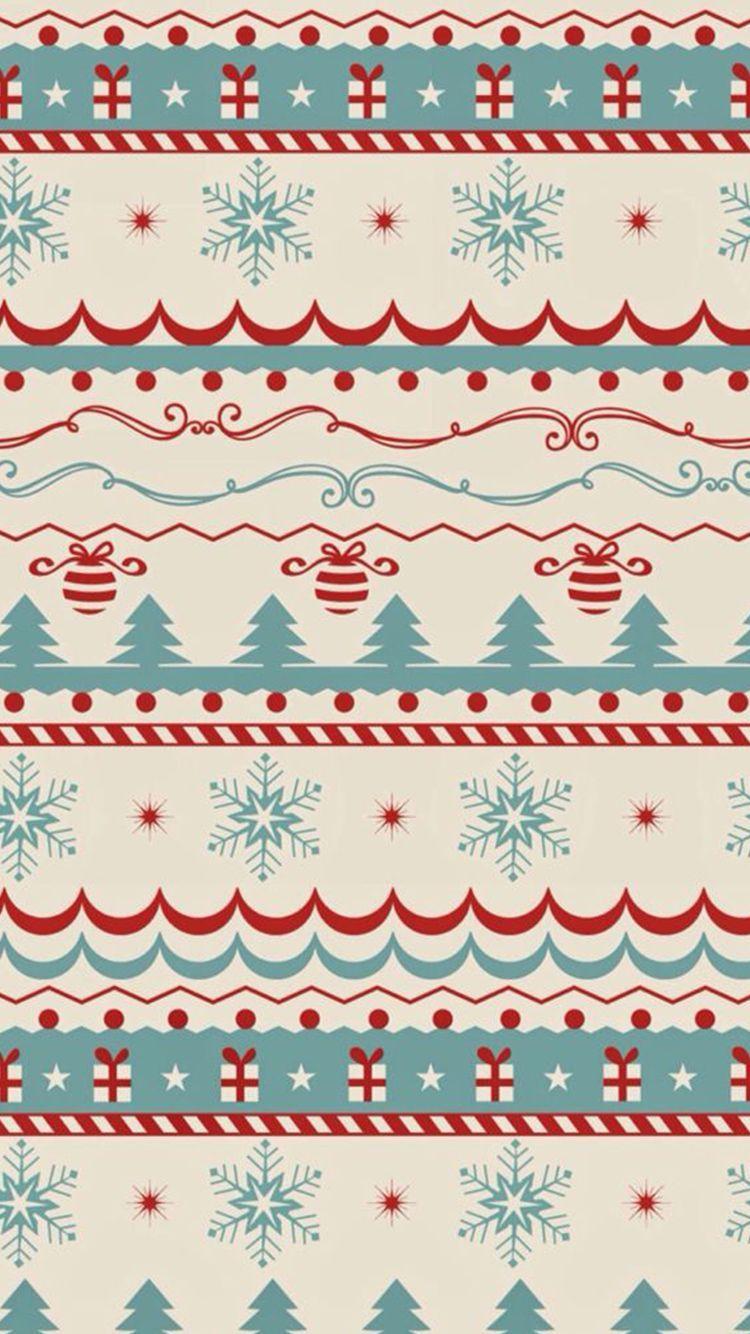 750x1334 Wallpaper Christmas Sweater Pattern