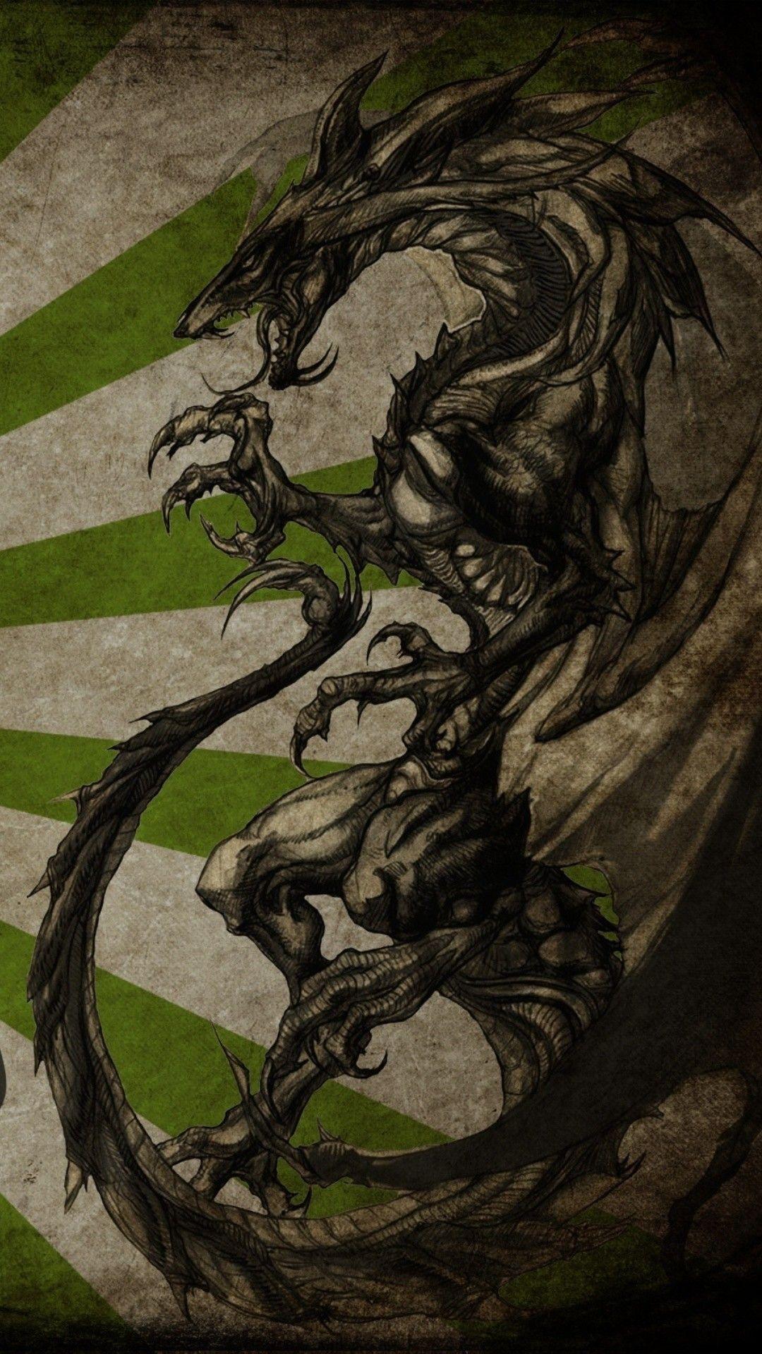 1080x1920 Japanese Dragon Wallpaper