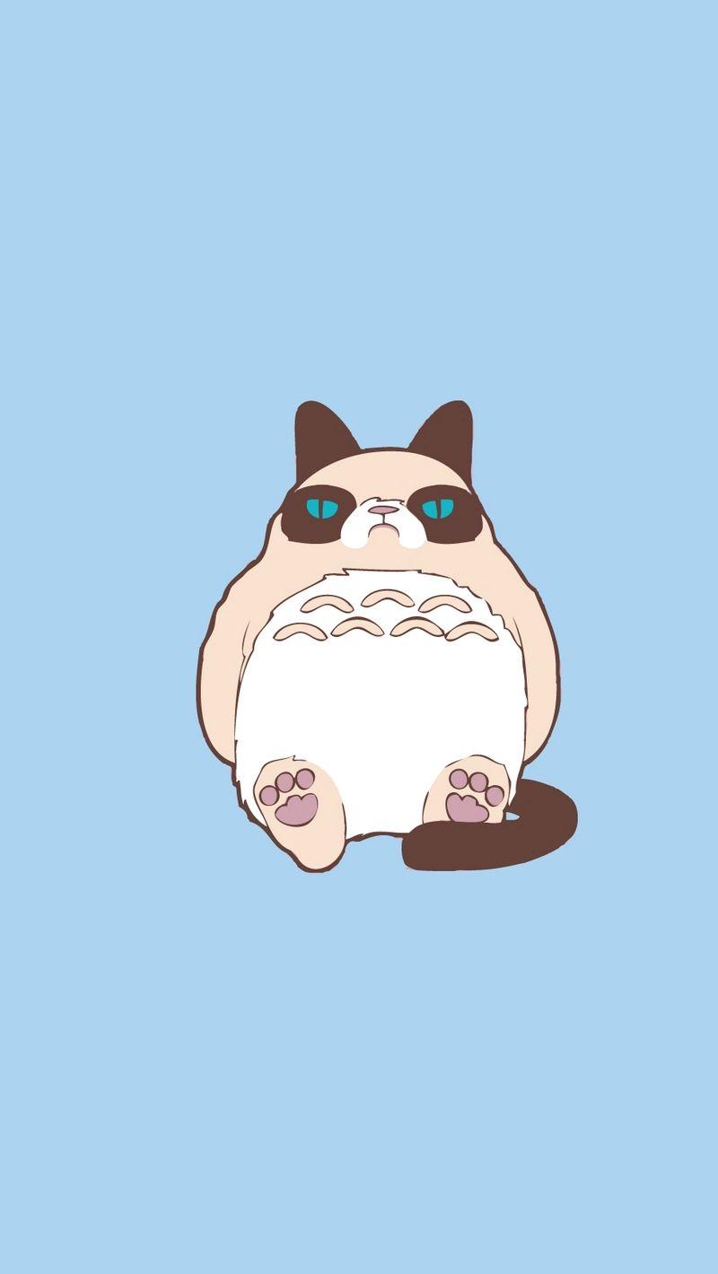 800x1420 Download Wallpaper 800x1420 Drawing, Cat, Animal Iphone Se 5s 5c 5