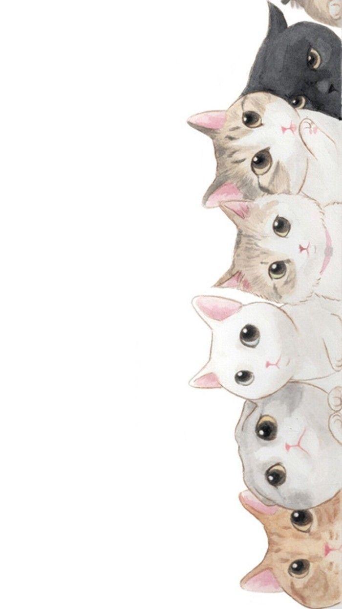 700x1244 Cat Drawing Wallpaper.com. Free for personal use Cat