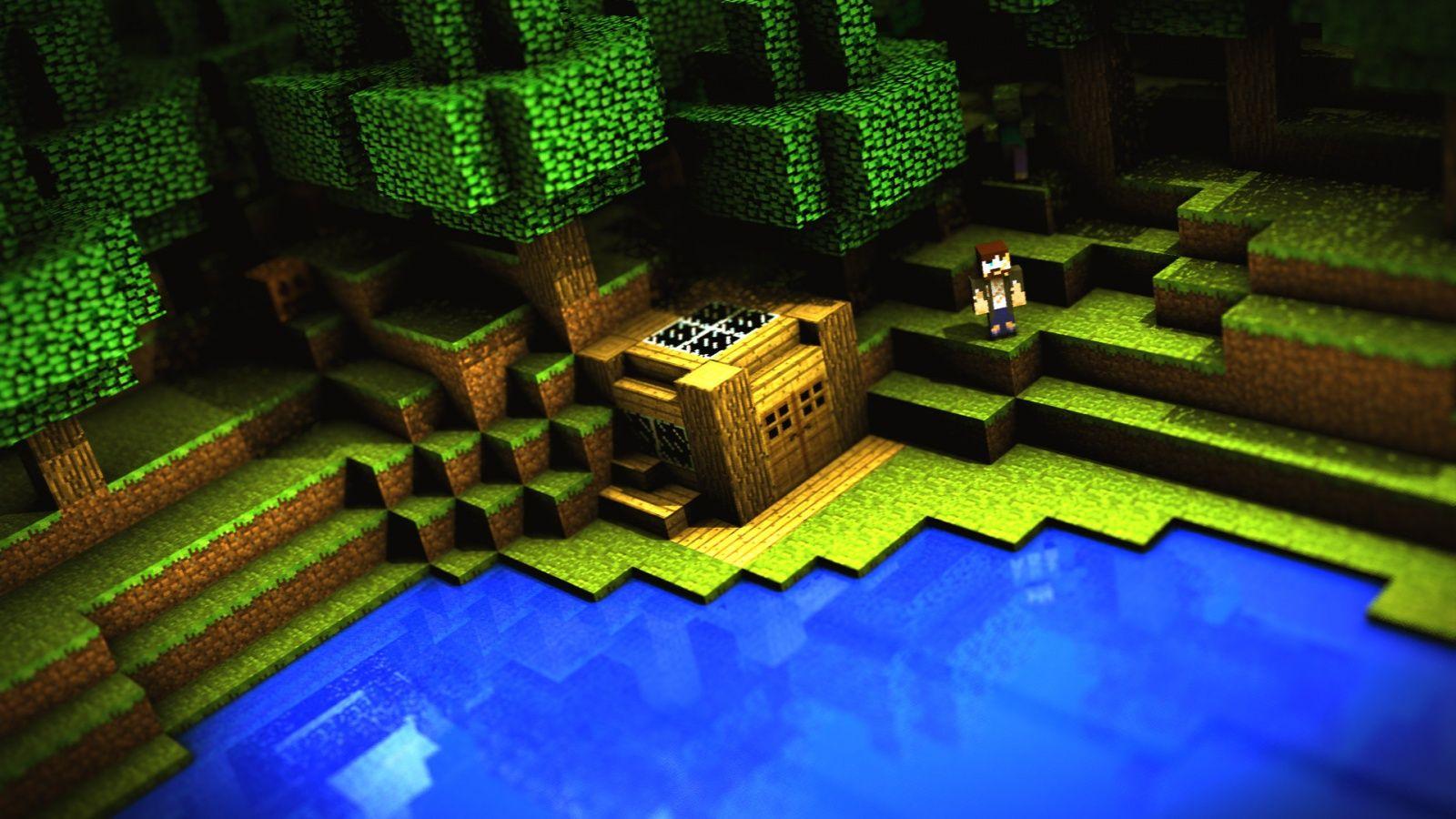 minecraft scenery cover banner