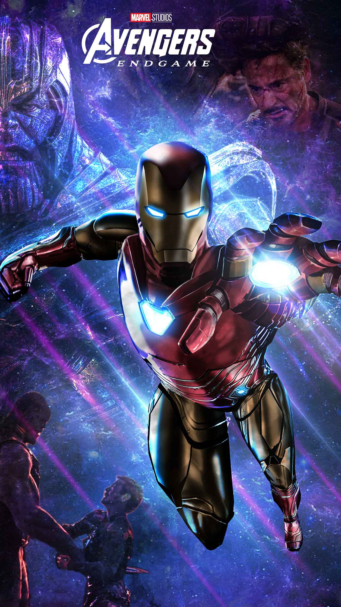1350x2400 Avengers Endgame Iron Man Vs Thanos IPhone Wallpaper Wallpaper : iPhone Wallpaper