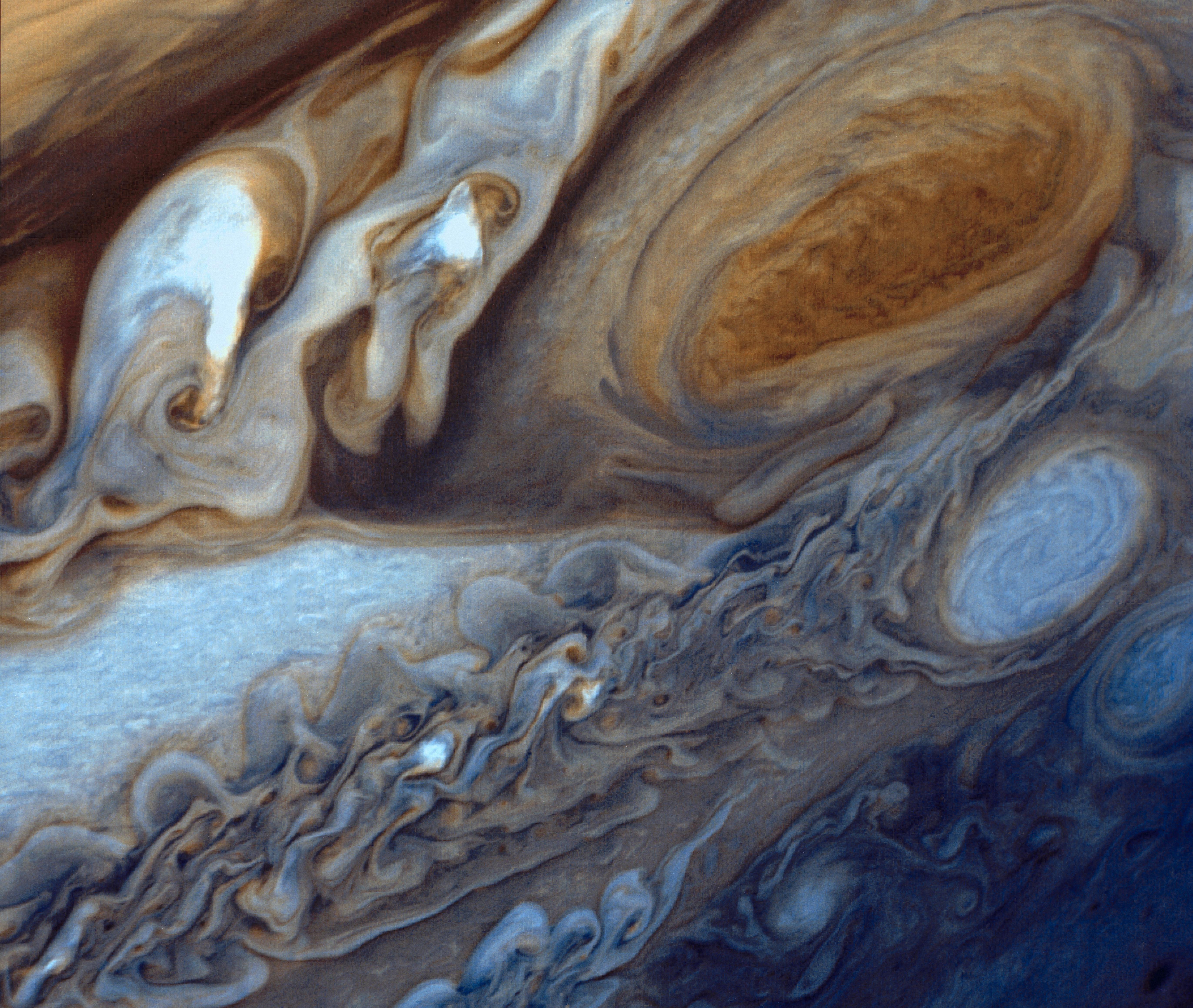 5489x4637 Space Image. Jupiter's Great Red Spot