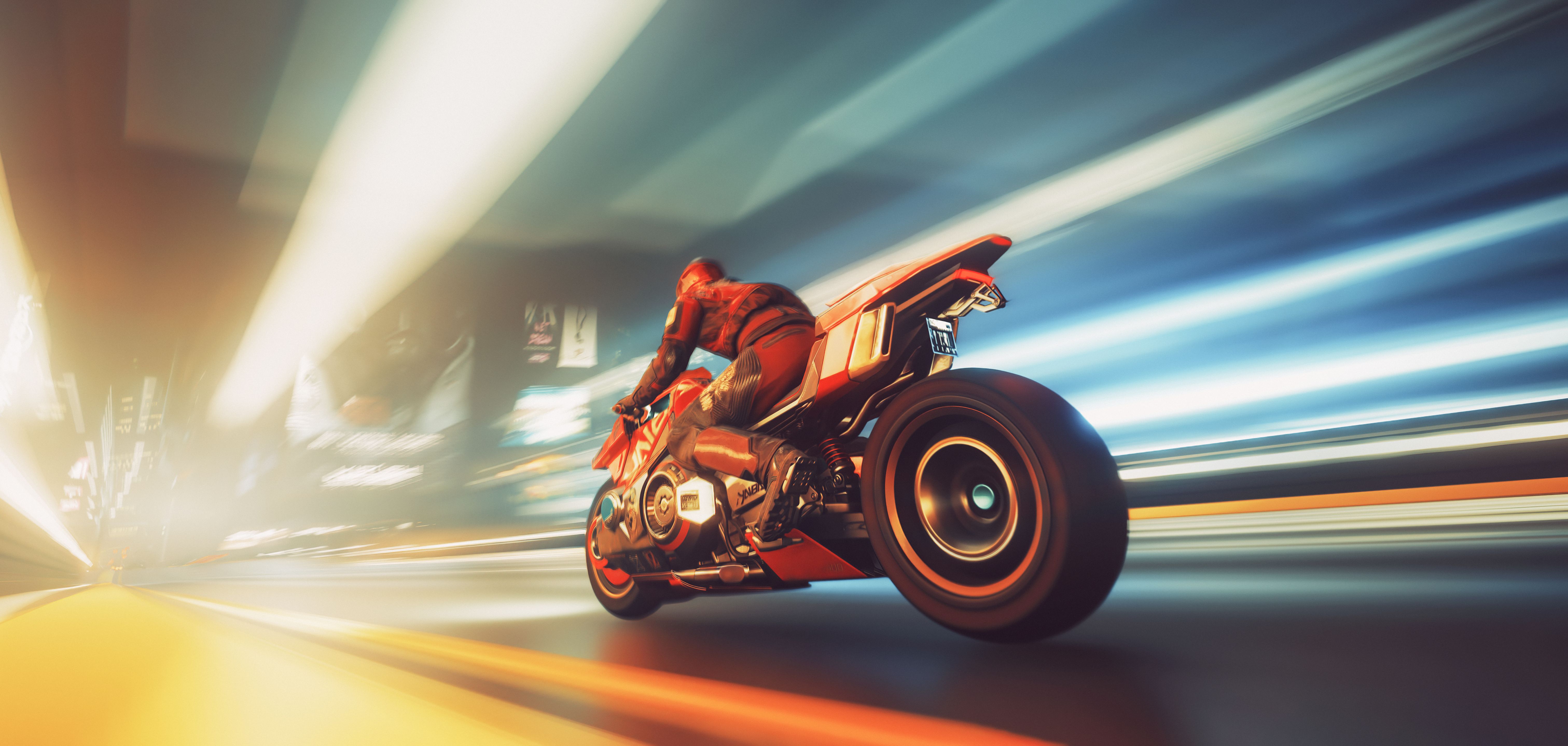 6046x2878 Yaiba Kusanagi CT 3X Wallpaper 4K, Cyberpunk Cyberpunk Bike