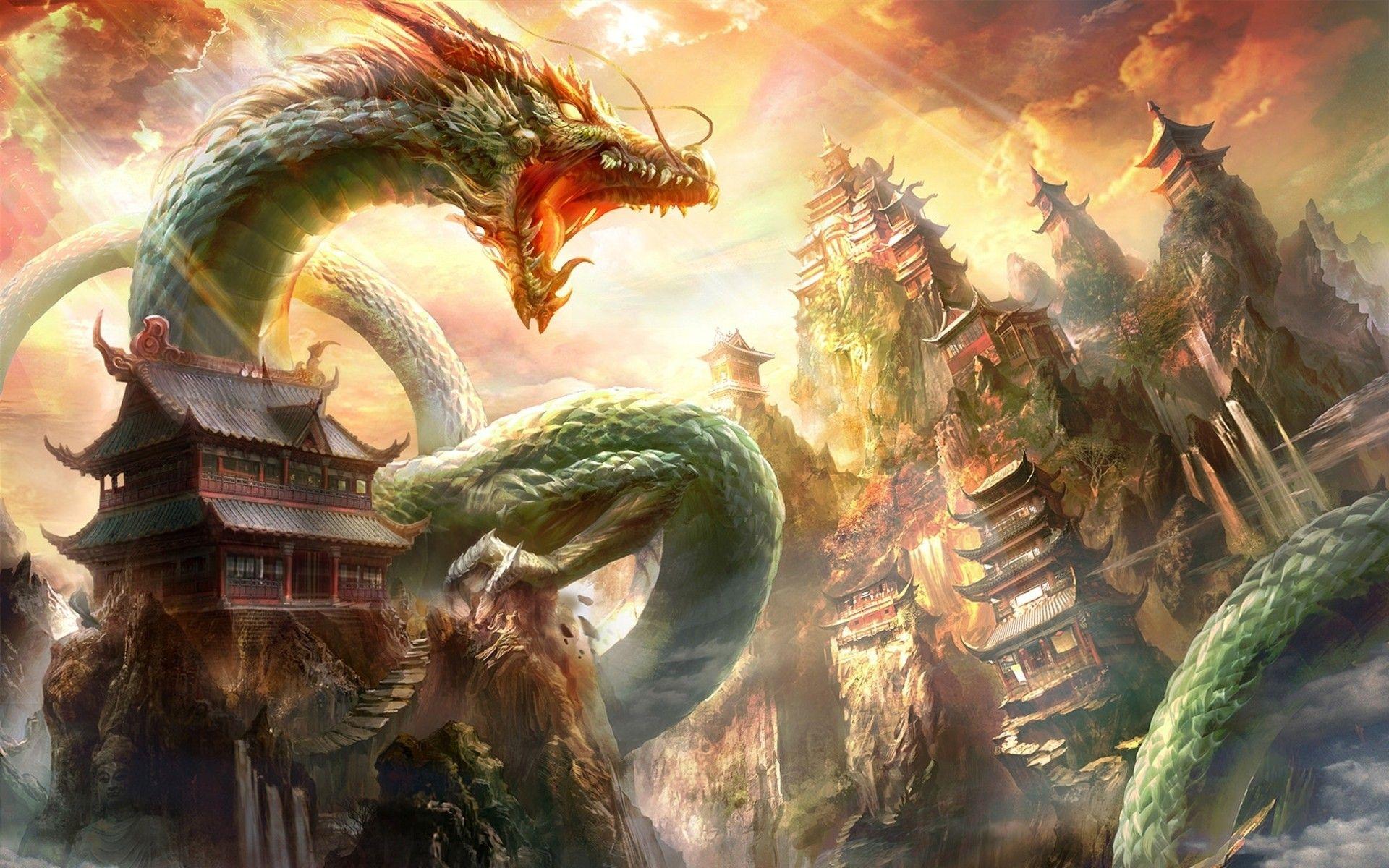 1920x1200 Japanese Dragon Wallpaper