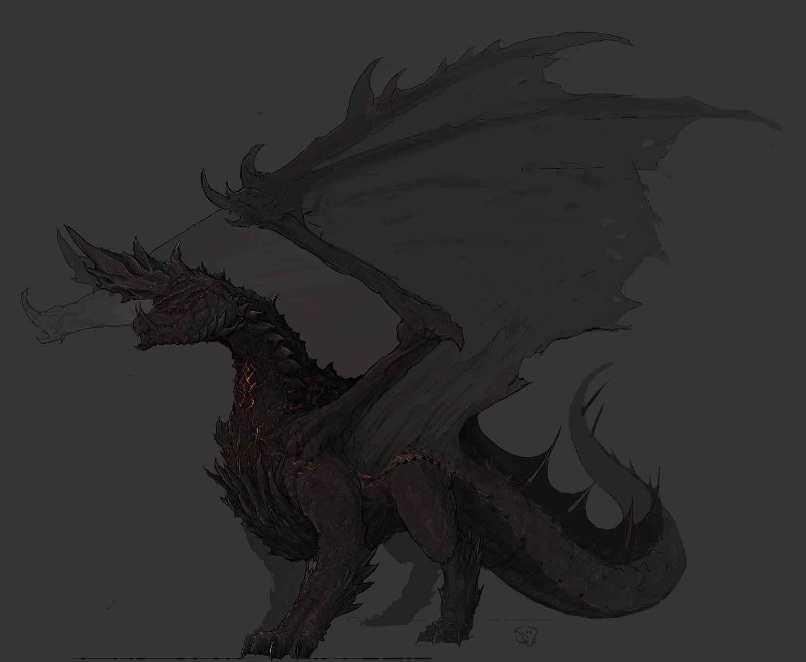 1600x1314 Alatreon, the Blazing Black Dragon