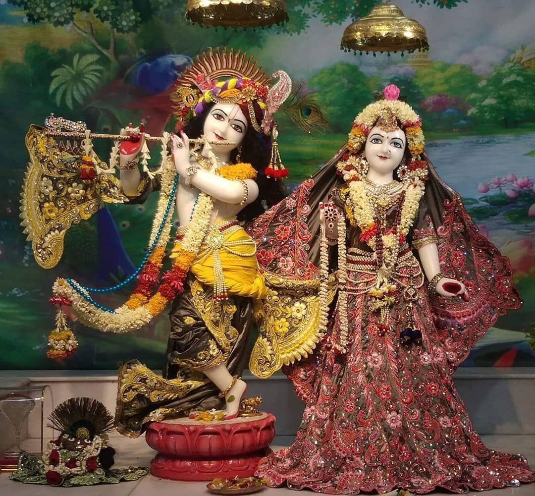 1080x1001 Radha Krishna Photo Temple Wallpaper Download