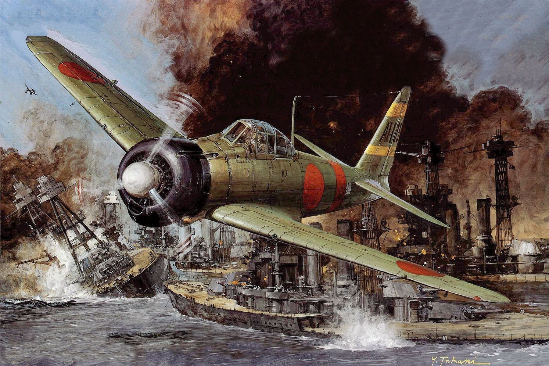 1800x1200 World War World War Ii War Aircraft Airplane Boxart Artwork Japan Pearl Harbor Japanese Art Imperial Wallpaper:1800x1200