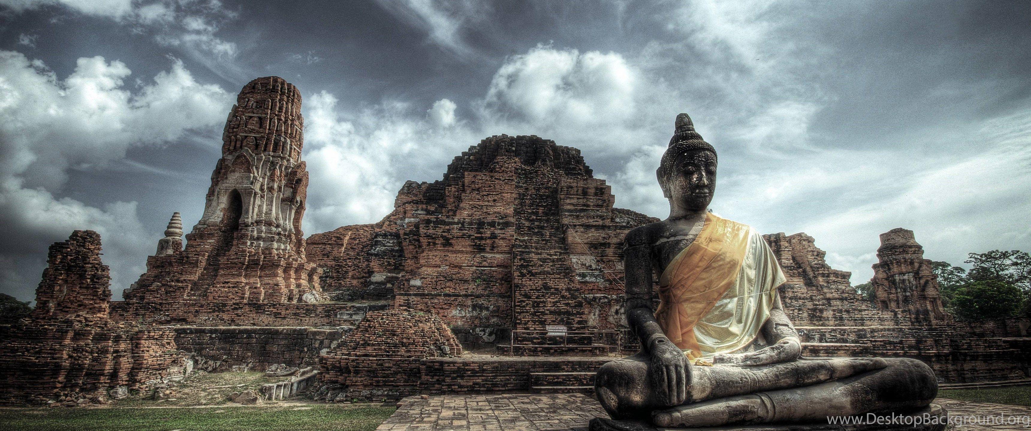 3440x1440 Buddhist Temple Wallpaper HD For Desktop Desktop Background