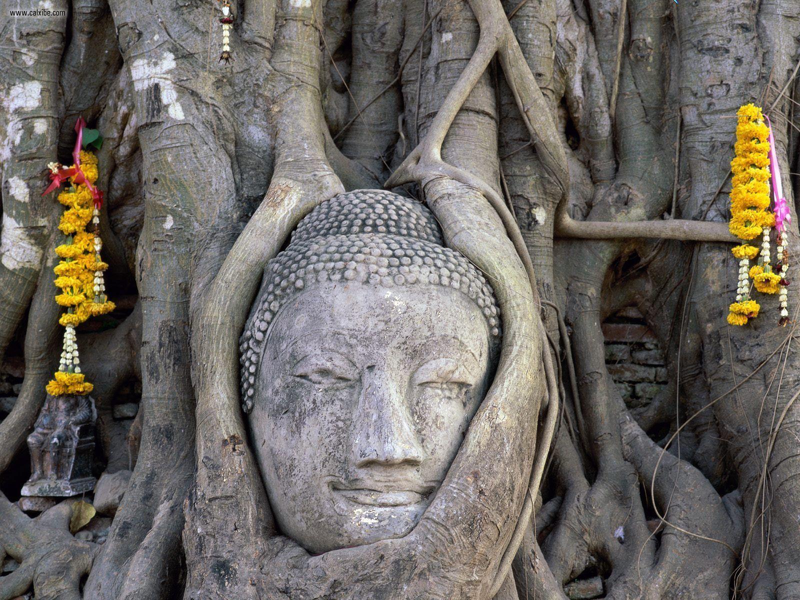 1600x1200 Miscellaneous: Buddha Face, Wat Mahathat, Ayutthaya, Thailand