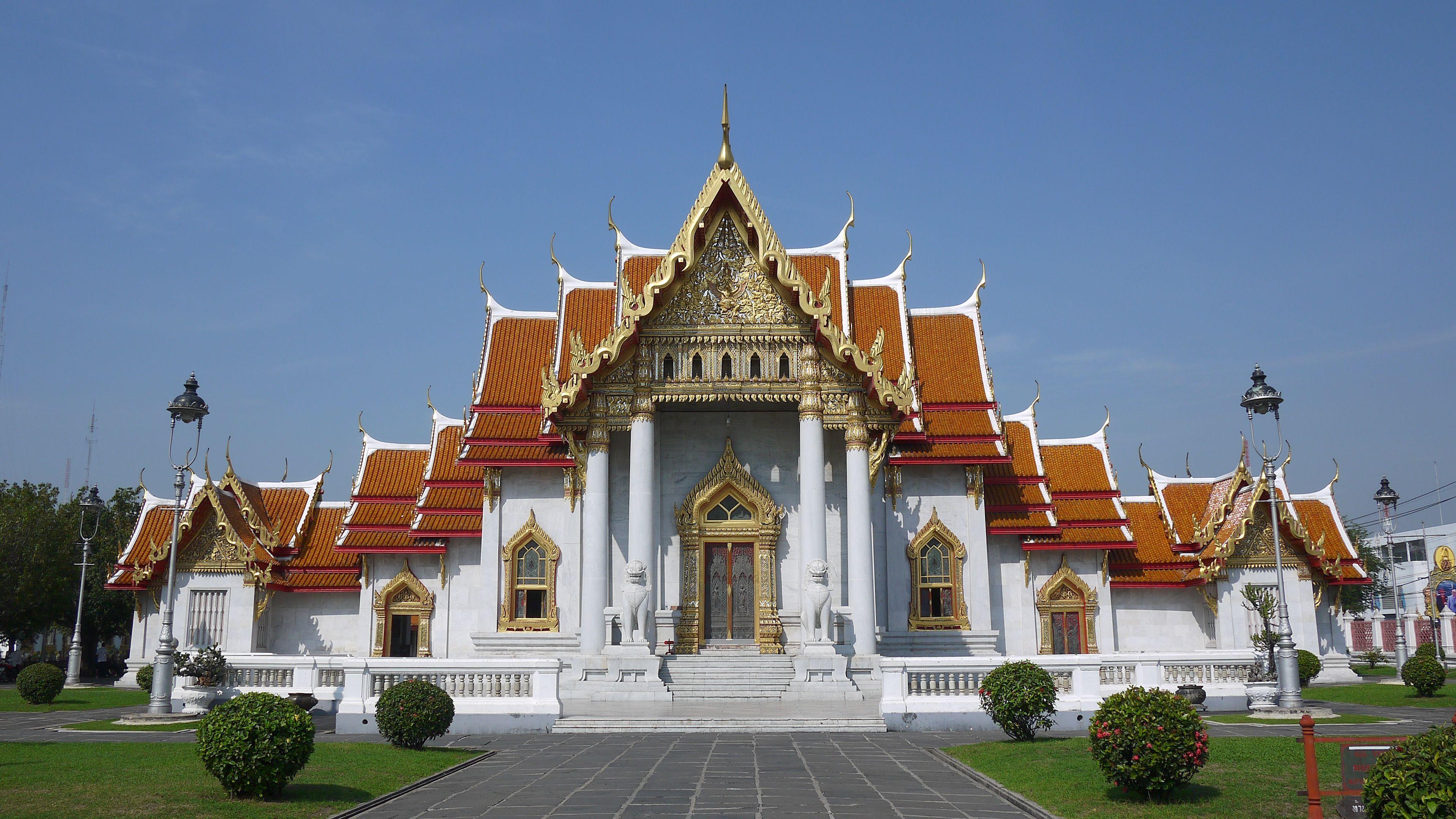 3840x2160 Known places: Thai Marble Temple [Wat Benchamabophit], desktop