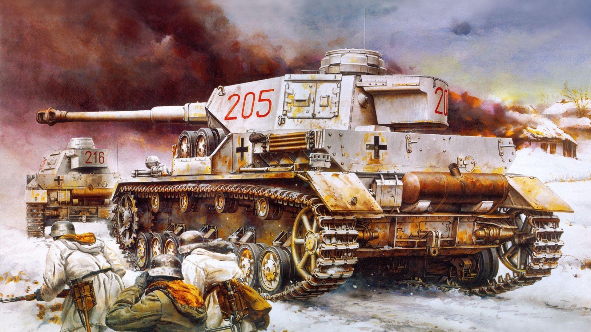 1920x1080 Military tanks, armored HD painting wallpaper