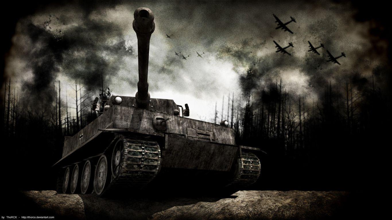1366x768 Tiger Tank Wallpaper
