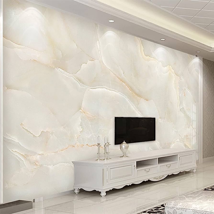 894x894 Photo Wallpaper Modern Simple Beige Marble Background Wall Mural Living Room TV Sofa Hotel Luxury Decor, 300 * 210cm