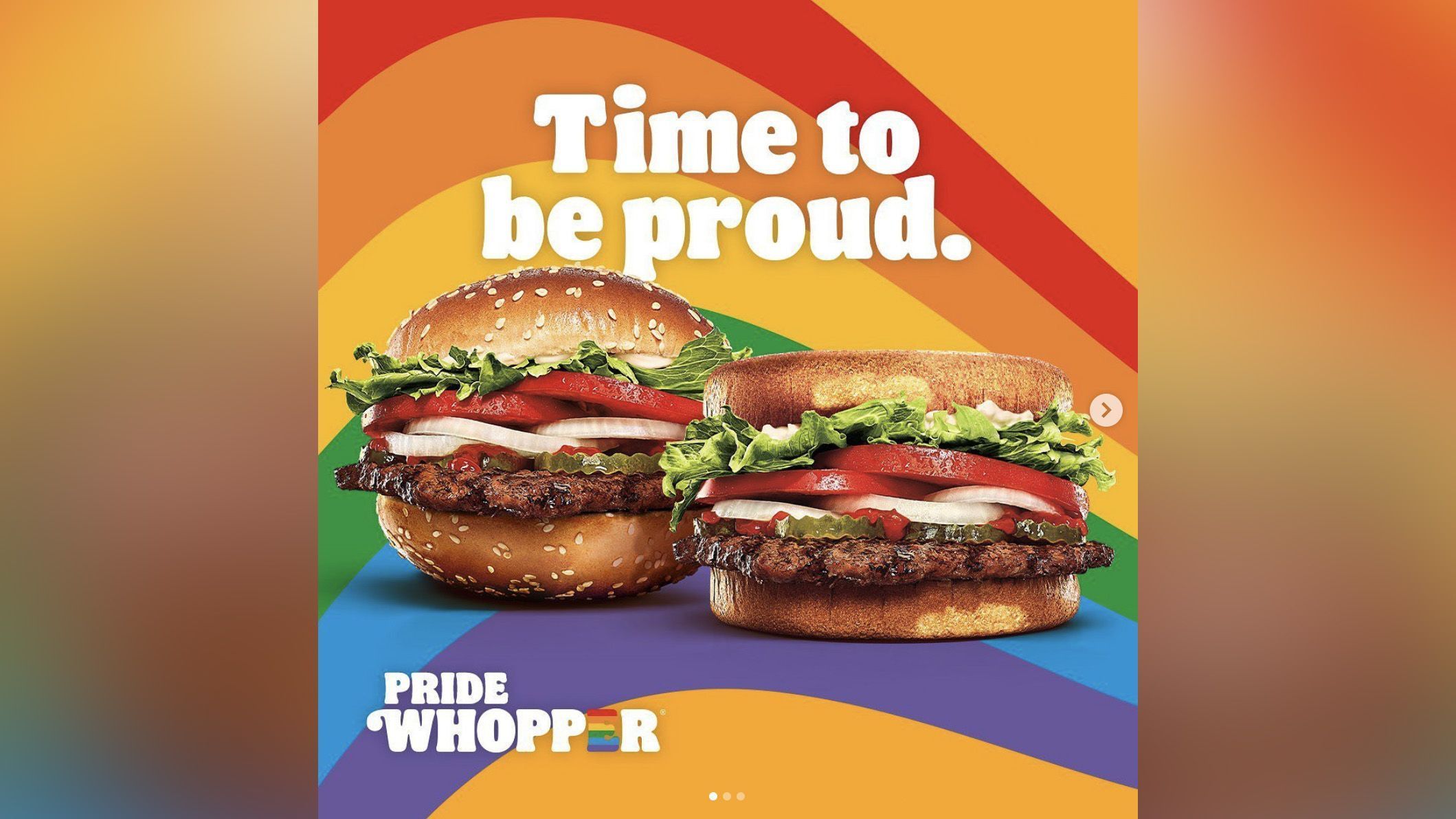 2119x1192 Burger King has a 'Pride Whopper' with 'two equal buns'
