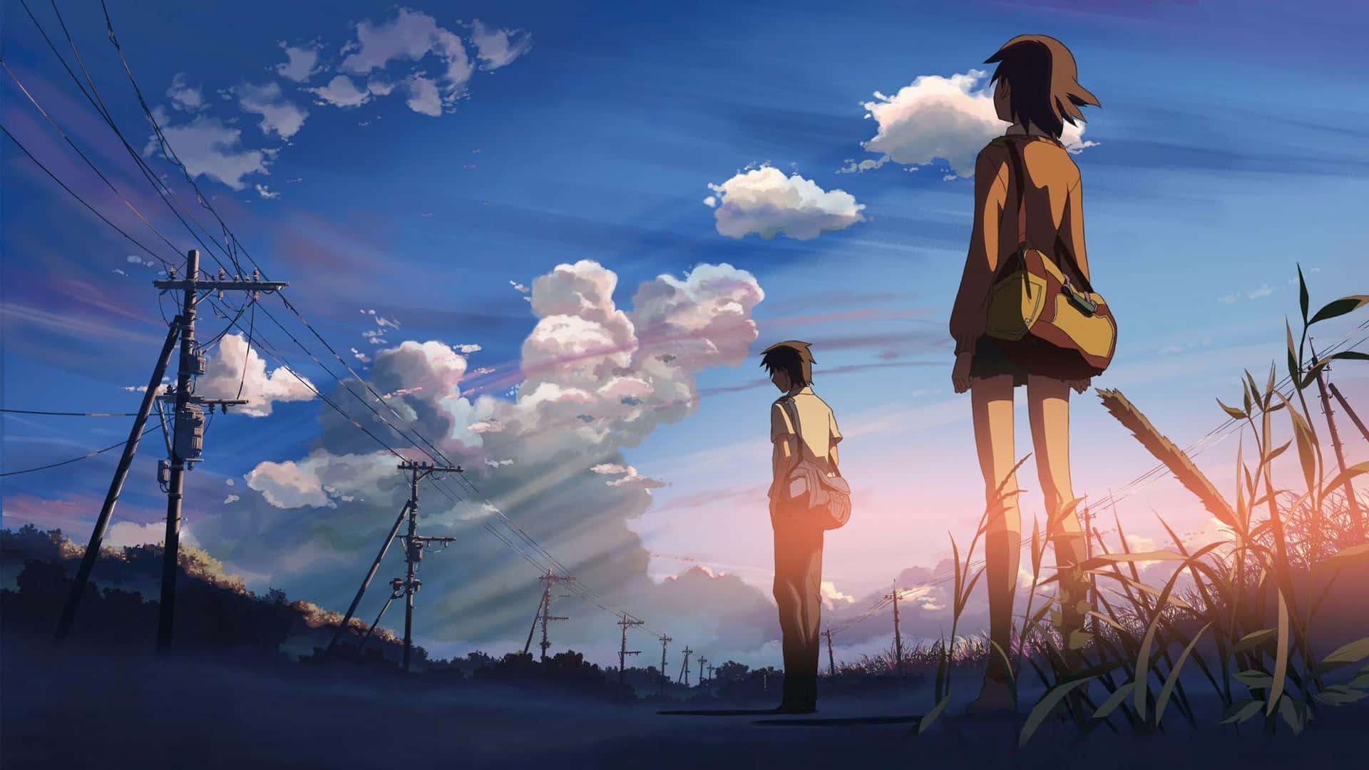 1920x1080 Download Two People Standing In The Middle Of A Field Wallpaper