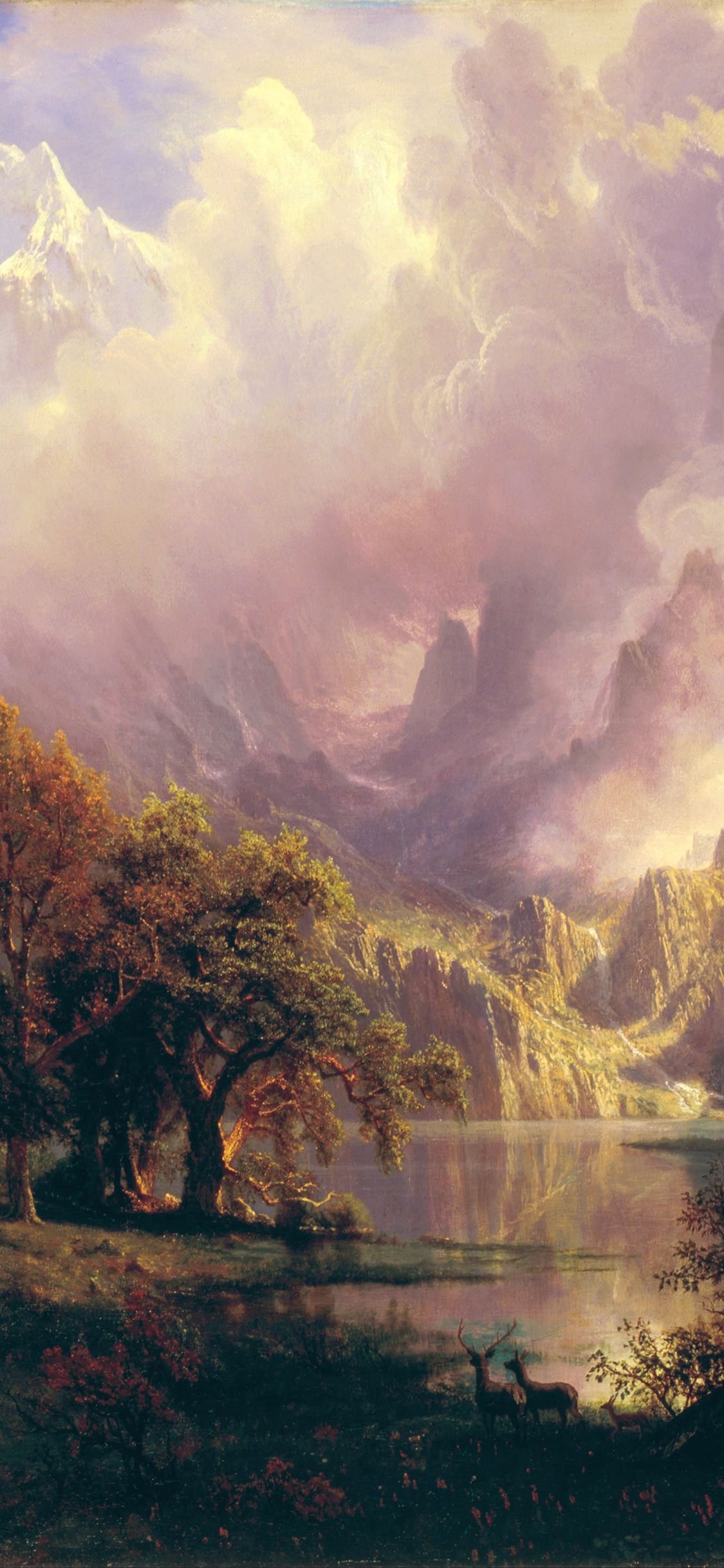 1125x2436 albert bierstadt classic painting art