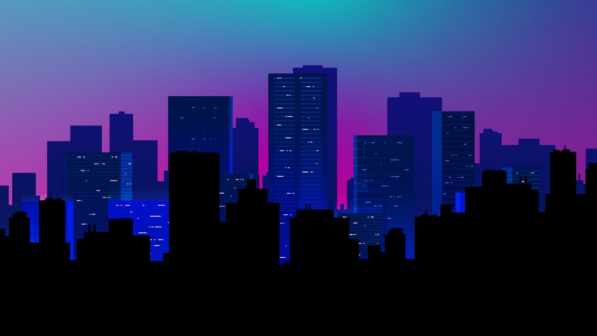 1920x1080 Download wallpaper 1920x1080 city, buildings, vector, art full hd, hdtv, fhd, 1080p HD background