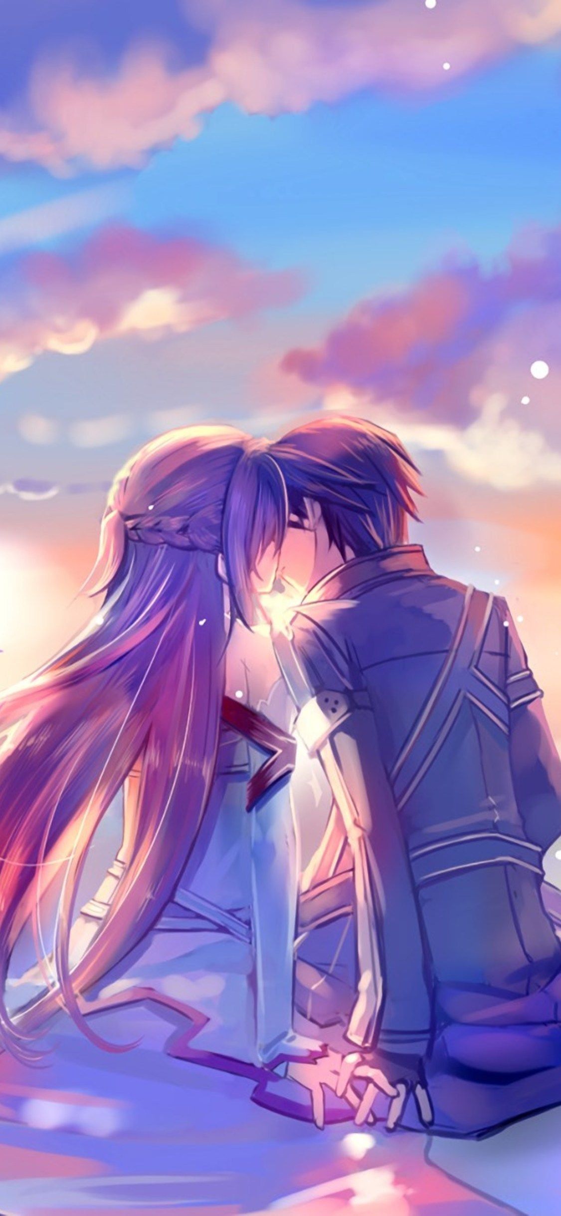 1125x2436 Aesthetic anime couple Wallpaper Download