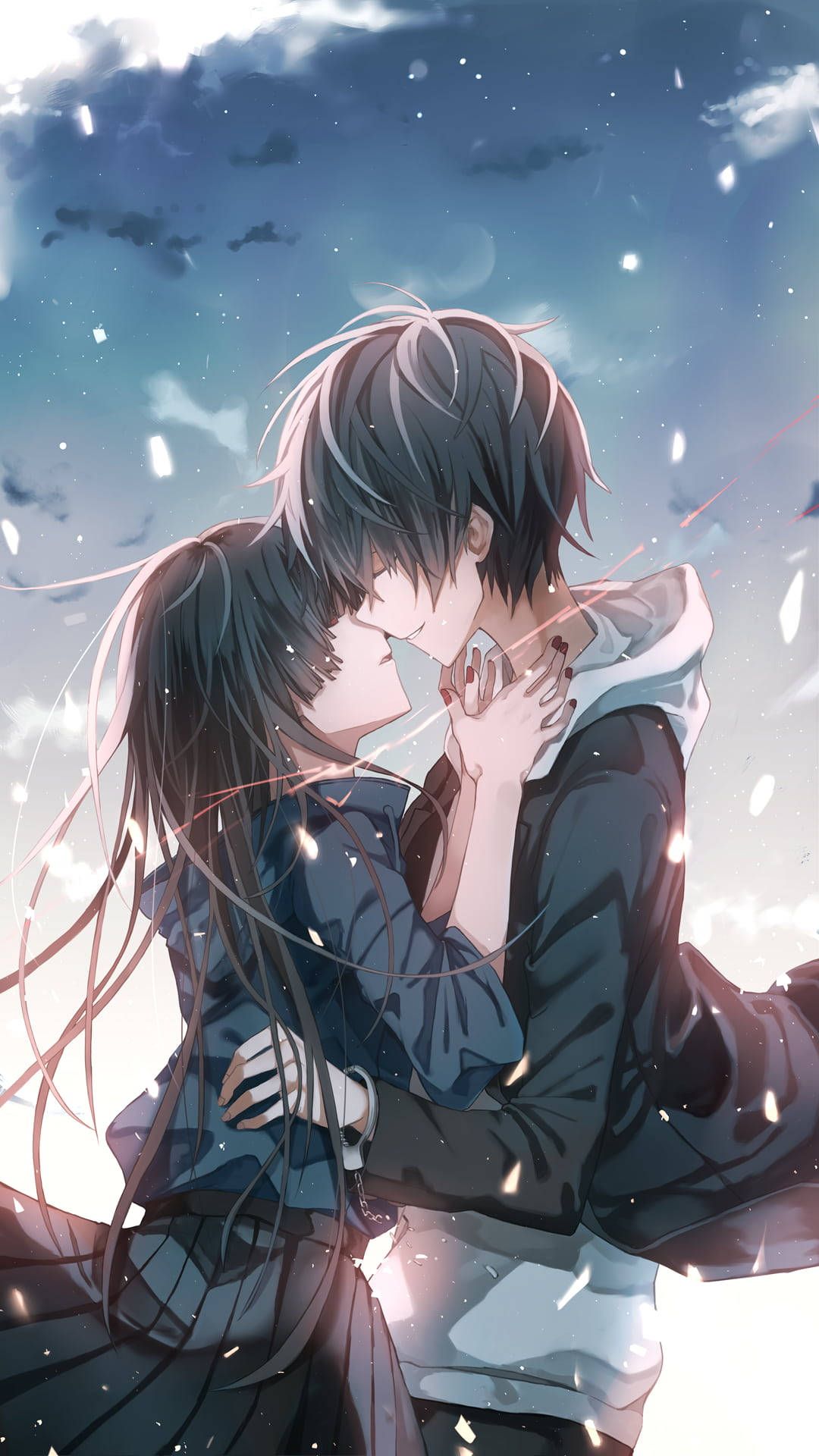 1080x1920 Download Sweet Aesthetic Anime Couple Wallpaper