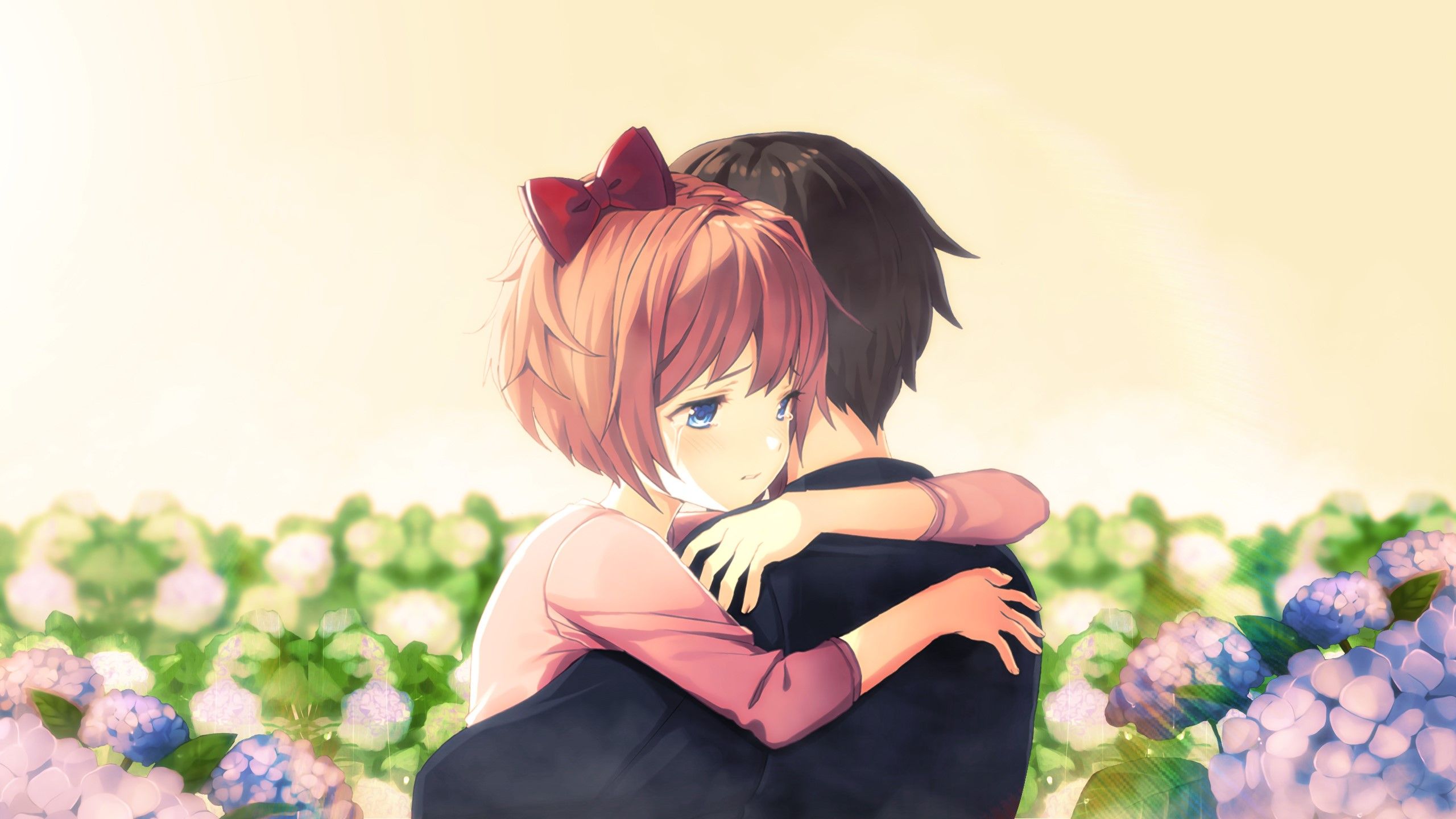 2560x1440 Wallpaper / anime girl, anime boy, anime, couple, artist, artwork, digital art, , HD free download