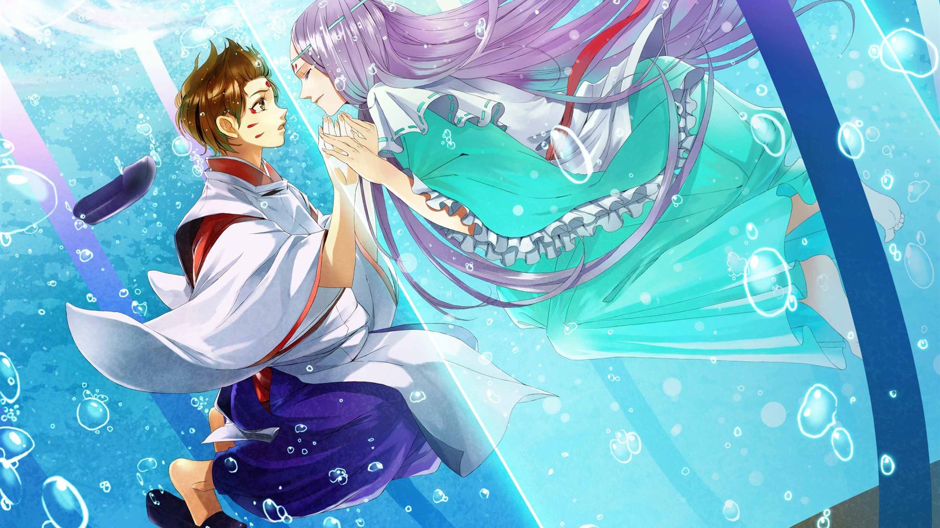 1920x1080 Anime Couple MacBook Air Wallpaper Download