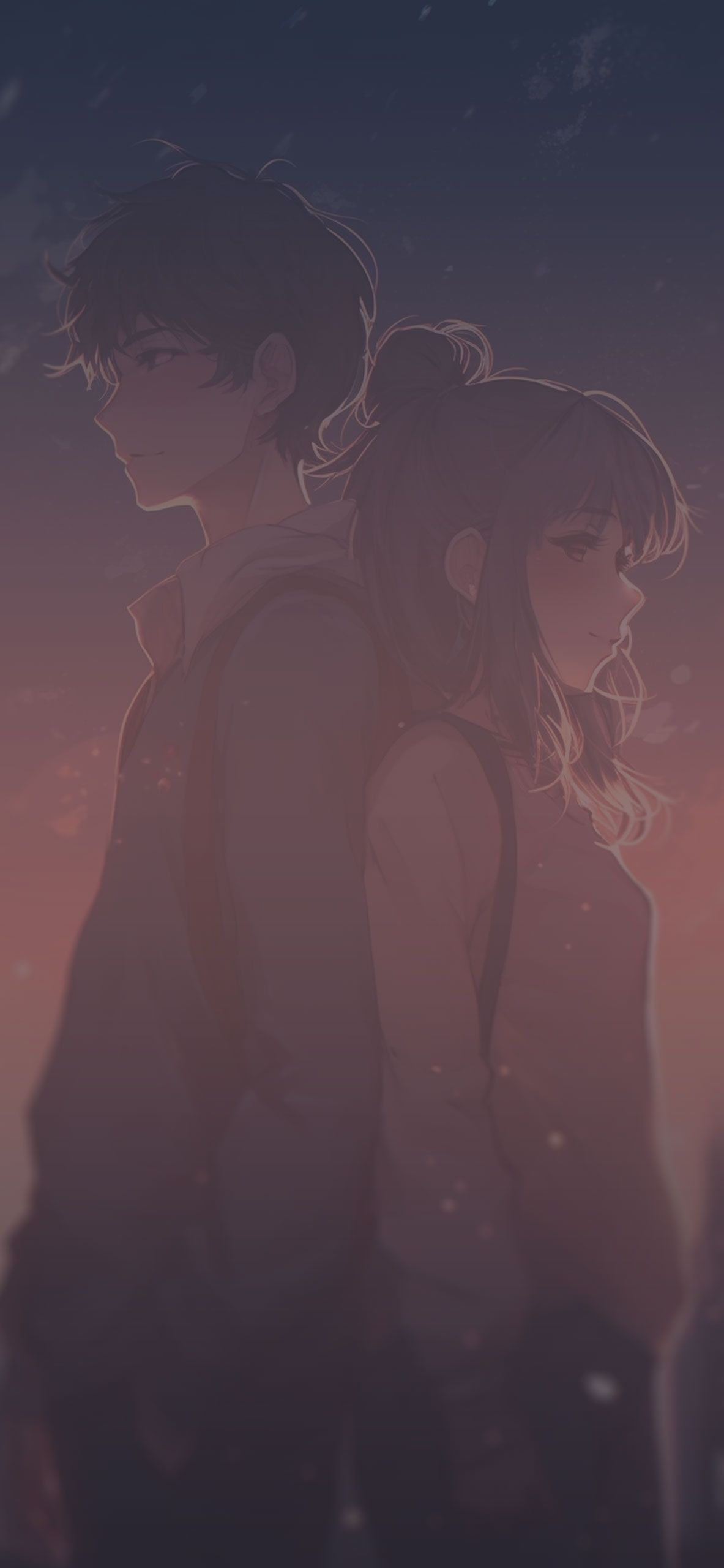 1183x2560 Boy & Girl in Love Anime Wallpaper Aesthetic Wallpaper